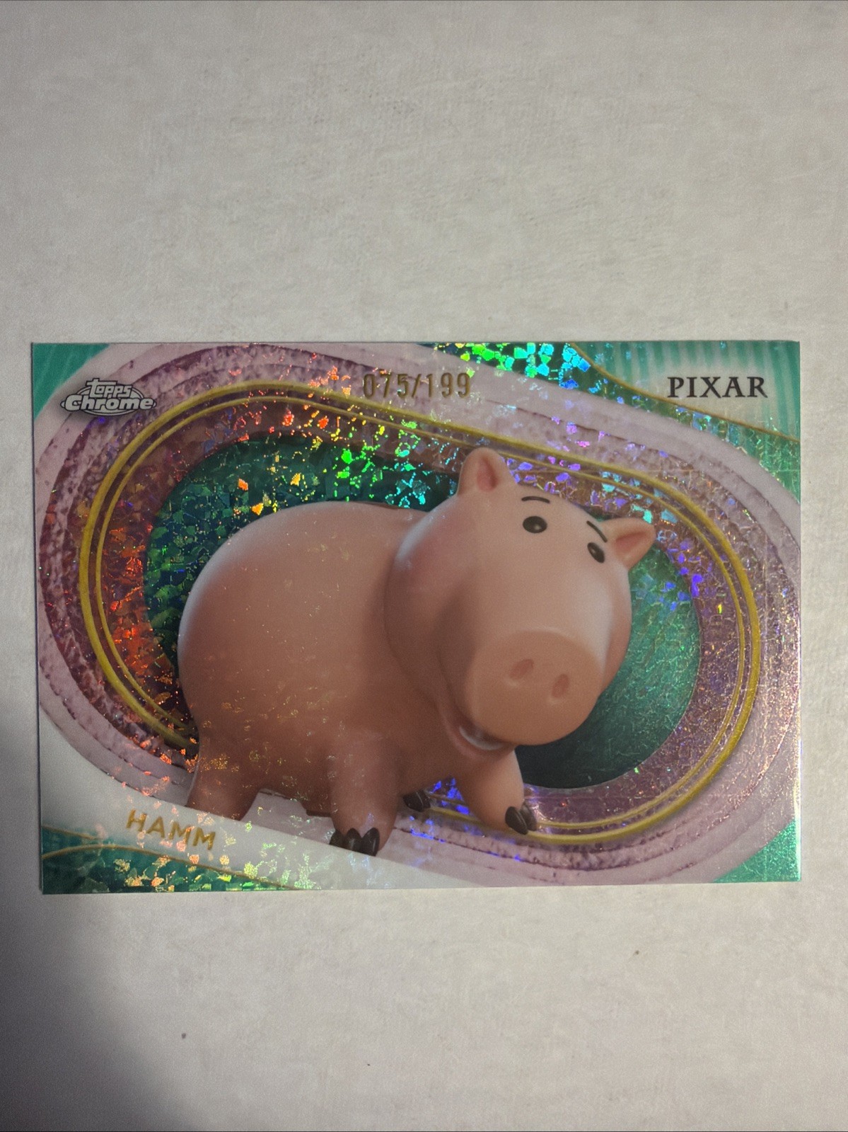 2025 Topps Chrome Disney Hamm Aqua Mini Diamond Refractor /199