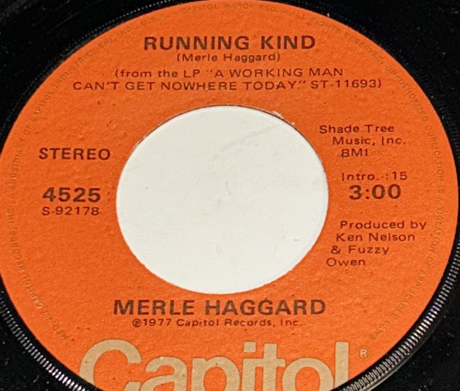 Merle Haggard Running Kind/Making Believe Country 45 23Z20