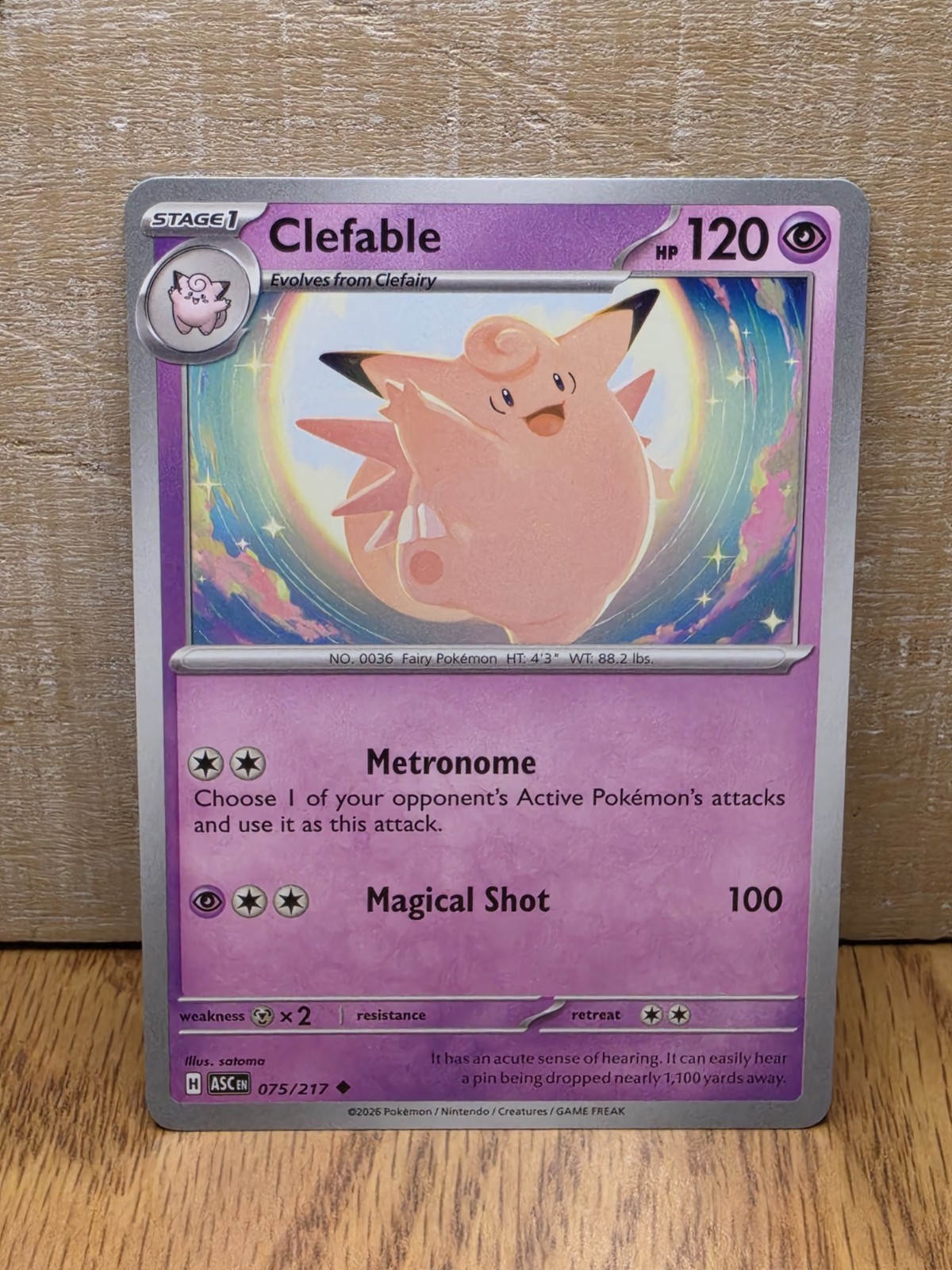 Clefable 075/217 Eroi Ascesi Carta Pokémon Non Holo Non Comune TCG