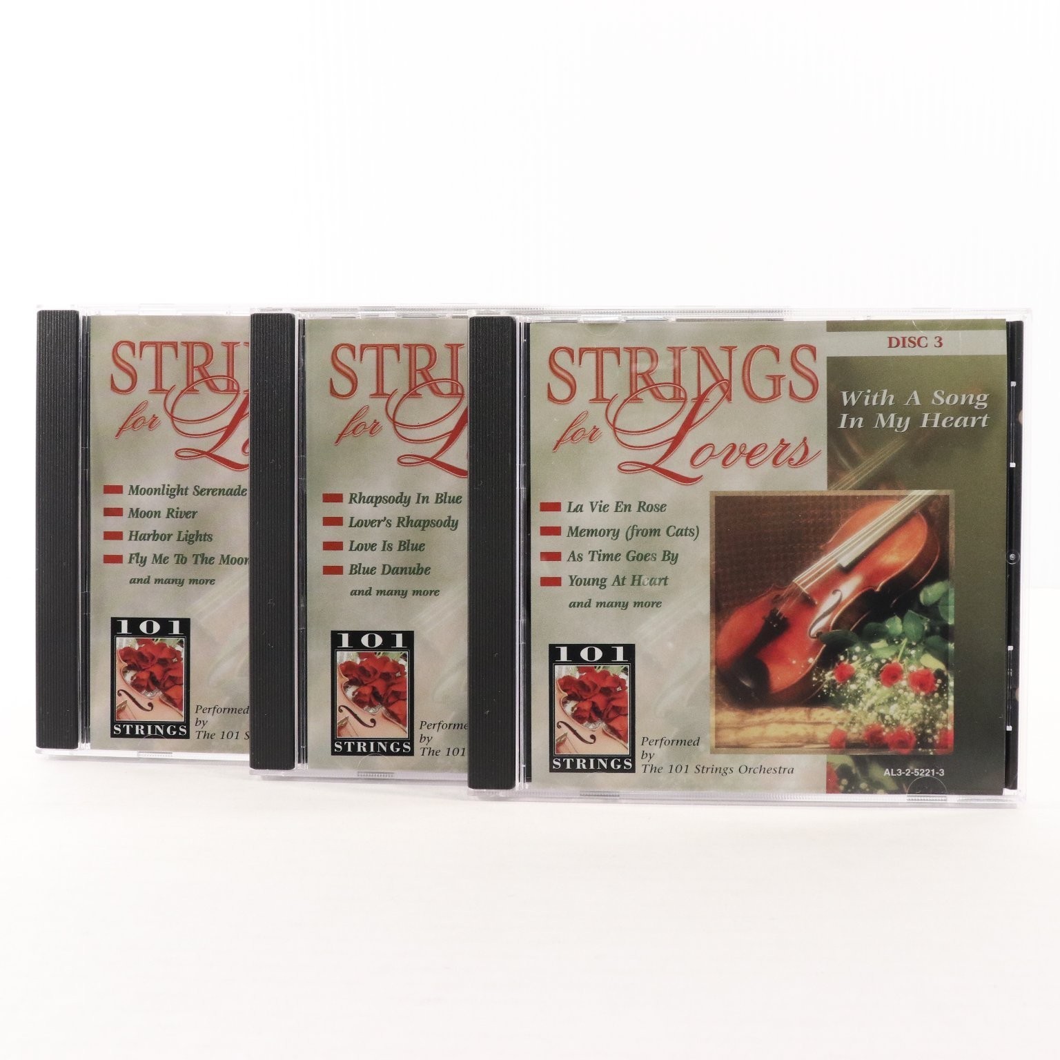The 101 Strings Orchestra - Strings for Lovers 3 CD Set 1996 Standard Edition