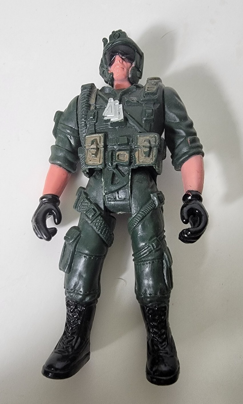 Lanard Soldato Militare Polizia Swat Team Modellino Posabile Tuta Verde Elmetto