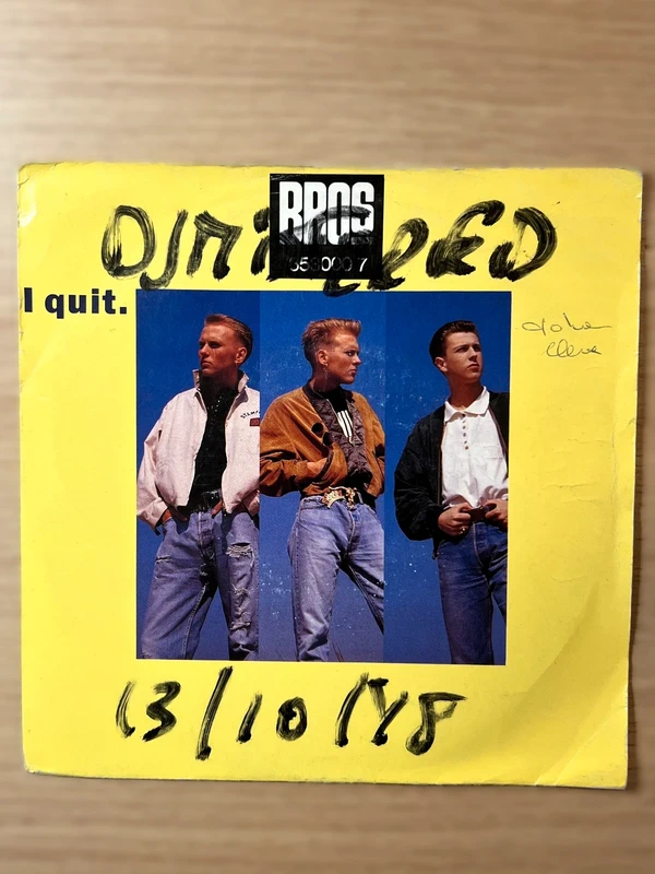 Bros - I Quit 7" Vinyl Single CBS 1988