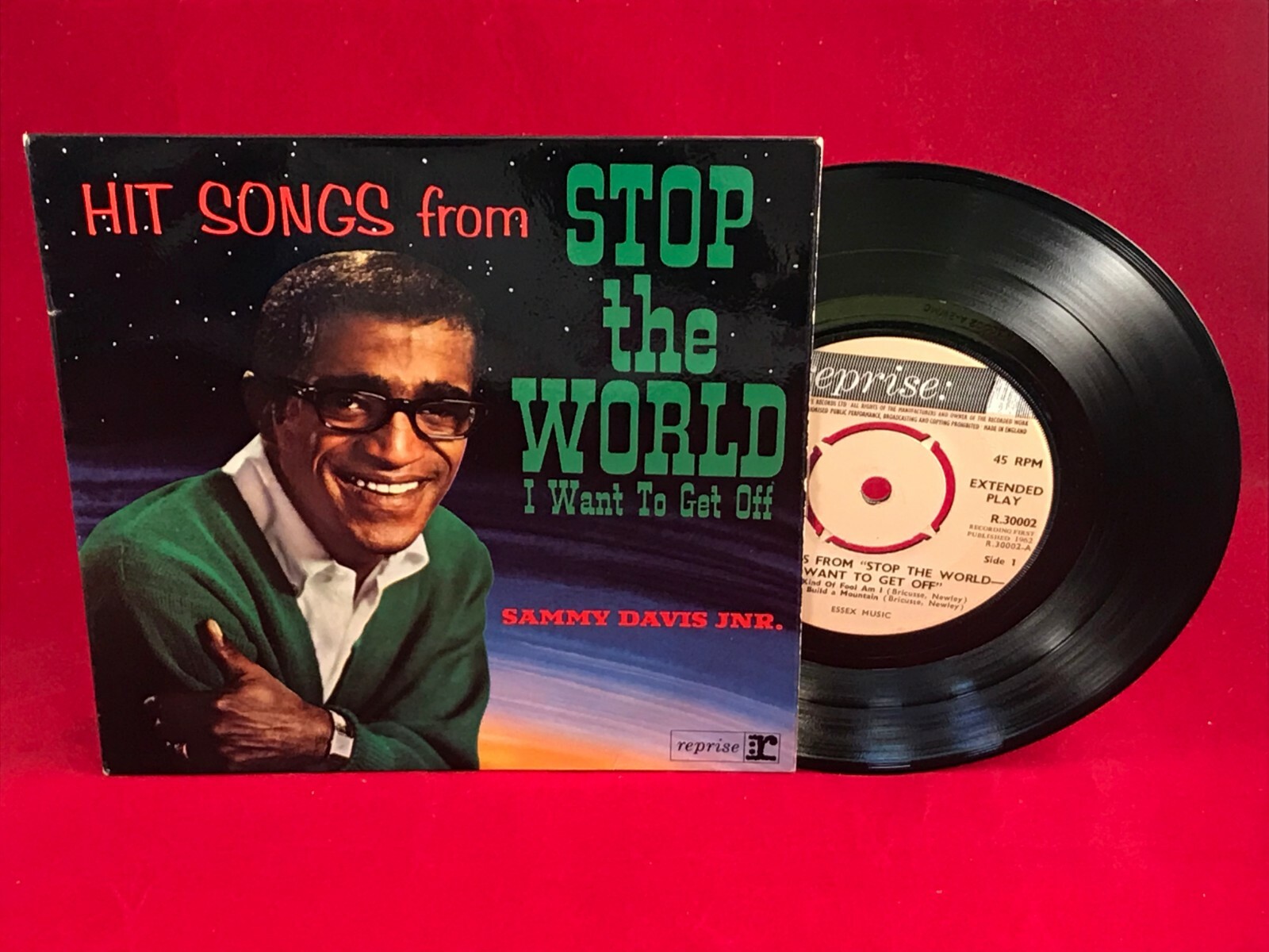 SAMMY DAVIS JR Hit Songs From 'Stop The World EP 1962 UK 7" Vinyl Single record
