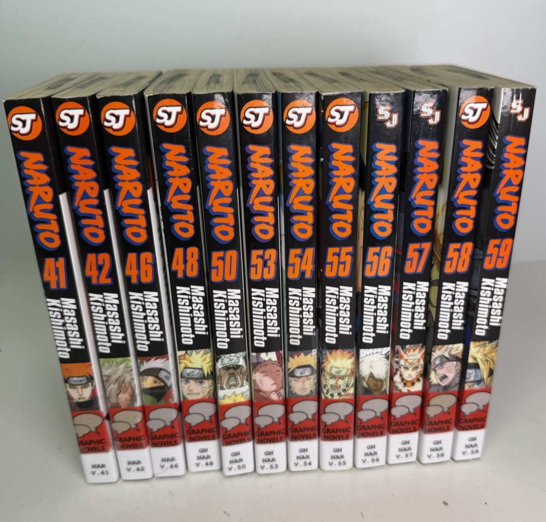 12 volumi Naruto Masashi Kishimoto graphic novel libri 41-59