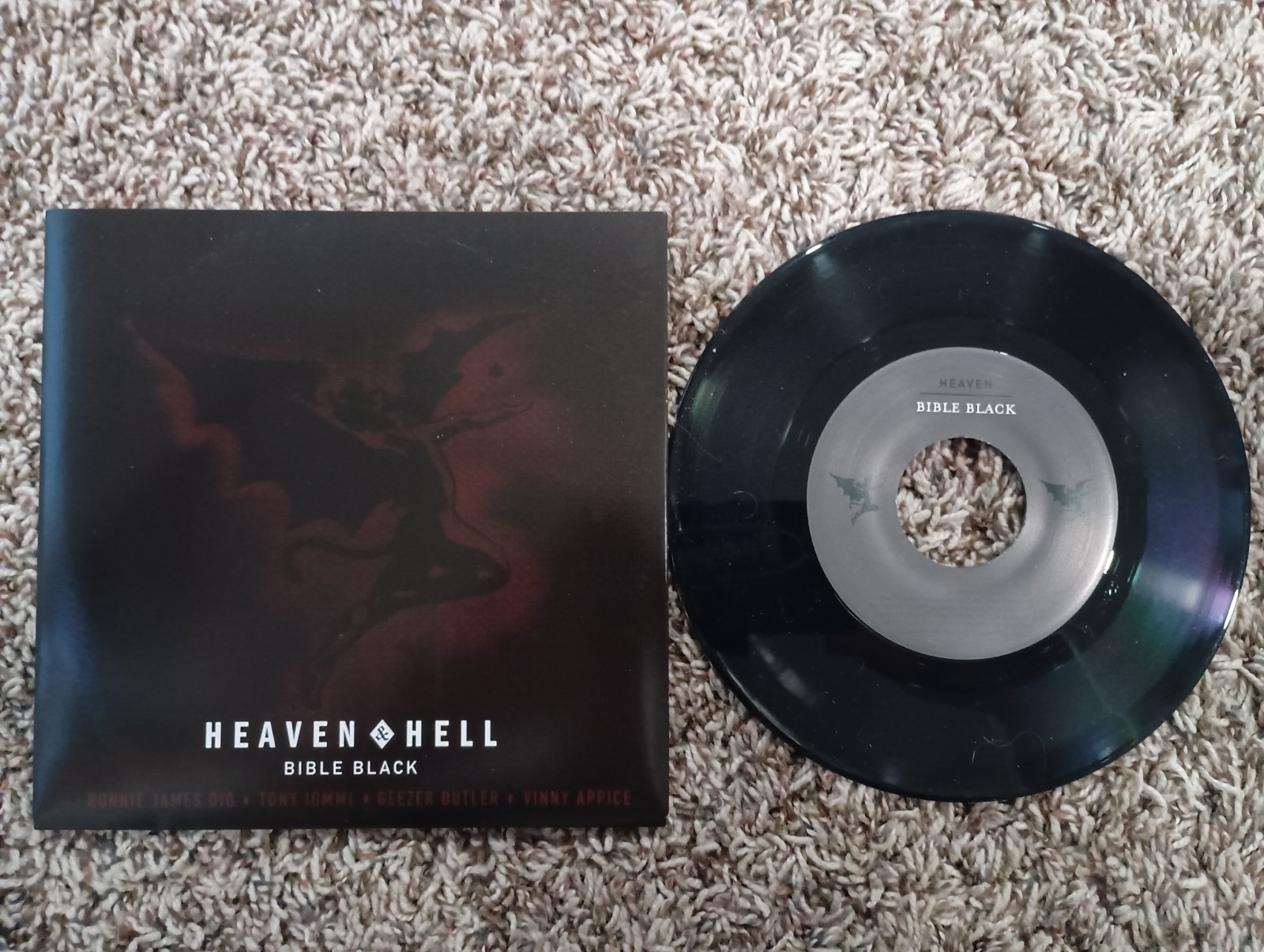 Heaven and Hell Bible Black 7" VInyl 45 RPM Black Sabbath Record Store Day