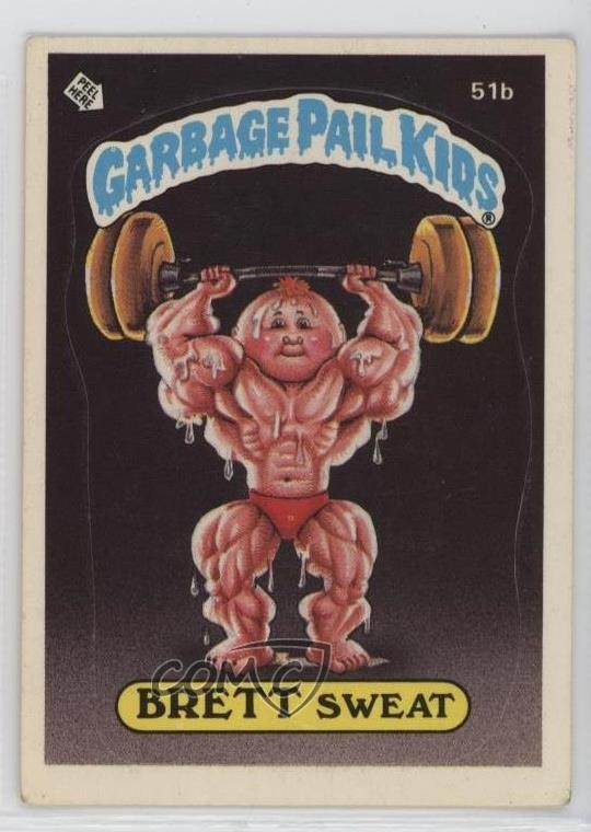 Topps Garbage Pail Kids serie 2 Brett Sweat 1985 (due stelle posteriori) #51b 1u6