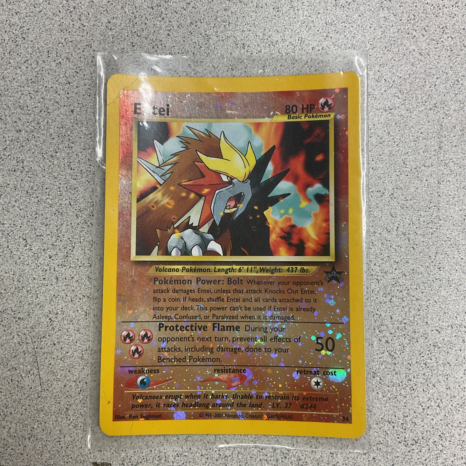 ENTEI #34 - WOTC Black Star Reverse Holo Foil Rare Promo Pokemon TCG Card