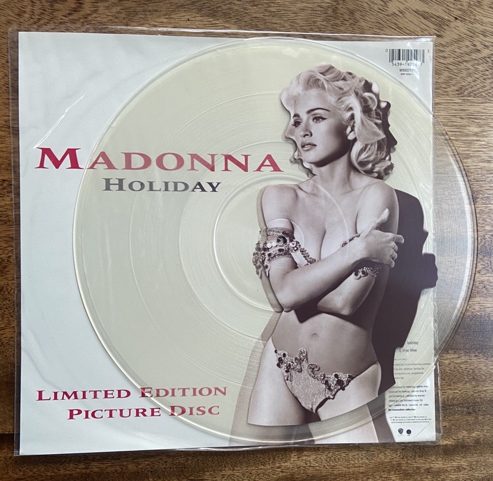 Madonna Holiday 12" Vinyl Single Limited Edition Picture Disc Clear Sire 1991 NM
