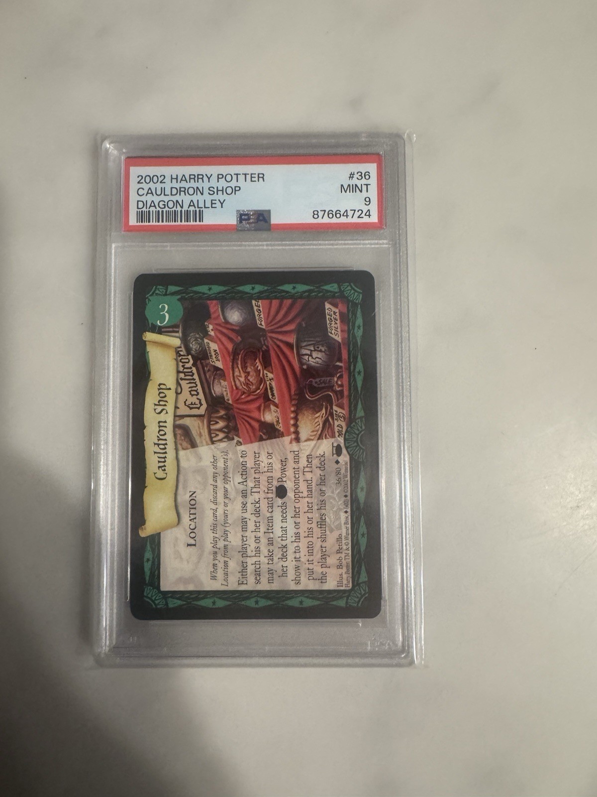 2002 Harry Potter #36 - Cauldron Shop - Diagon Alley - PSA 9