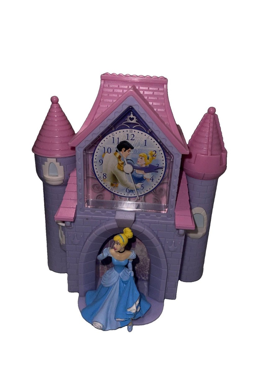 Sveglia Disney CENERENTOLA personalizzata a forma di castello banca monete rosa