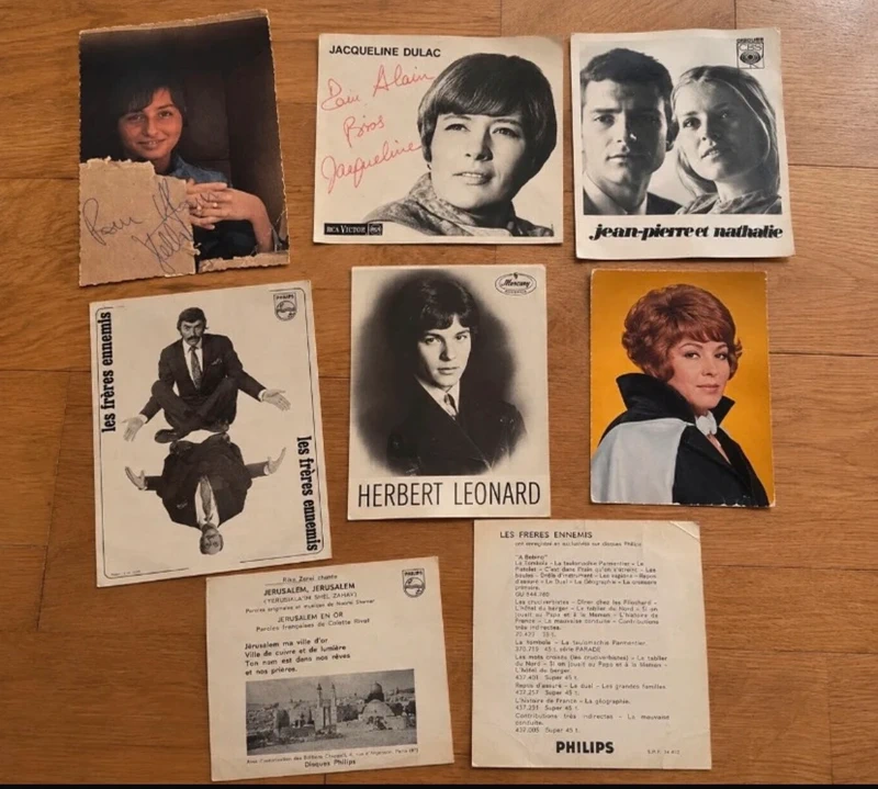 Fiche artiste française vintage  unités