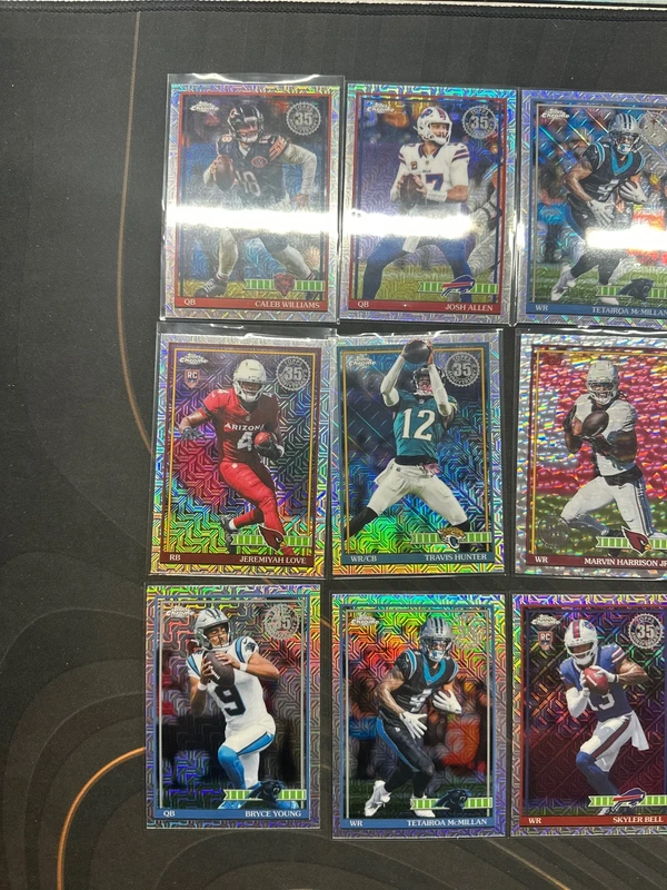 Topps flagship NFL mojo pack et insert 35 ans foil