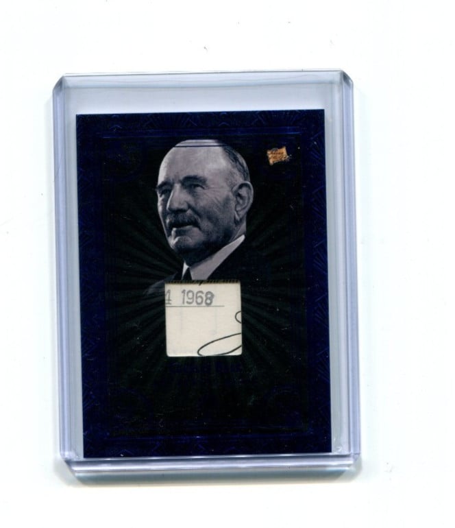 2025 pezzi passato ruggente anni 20 blu Charles Nash reliquia scrittura a mano 1/50