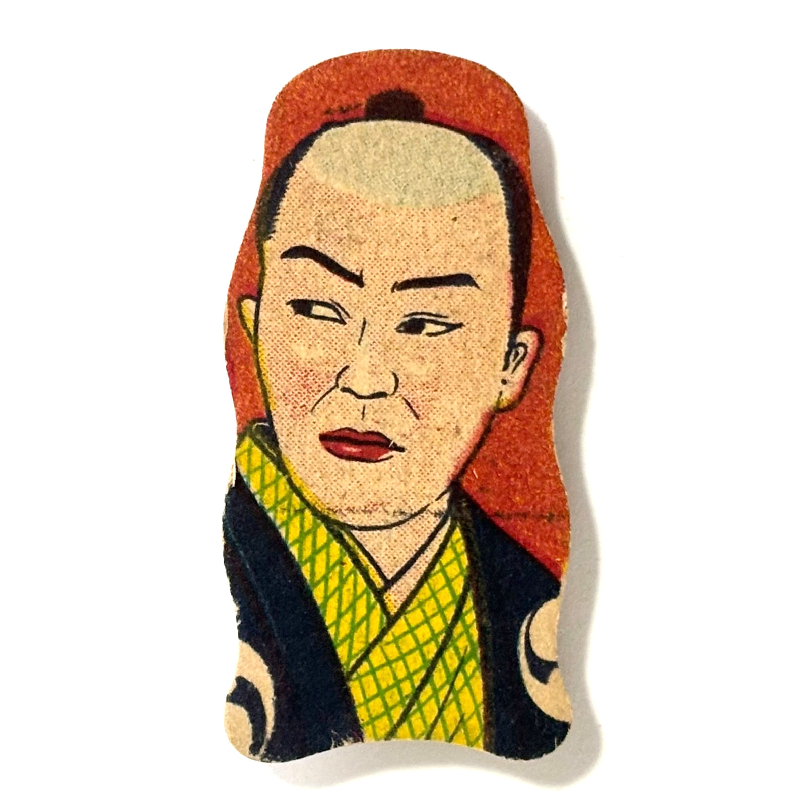 Tsumasaburo Bando Vintage Giapponese Die Cut Menko Samurai Film Carta Attore Giappone