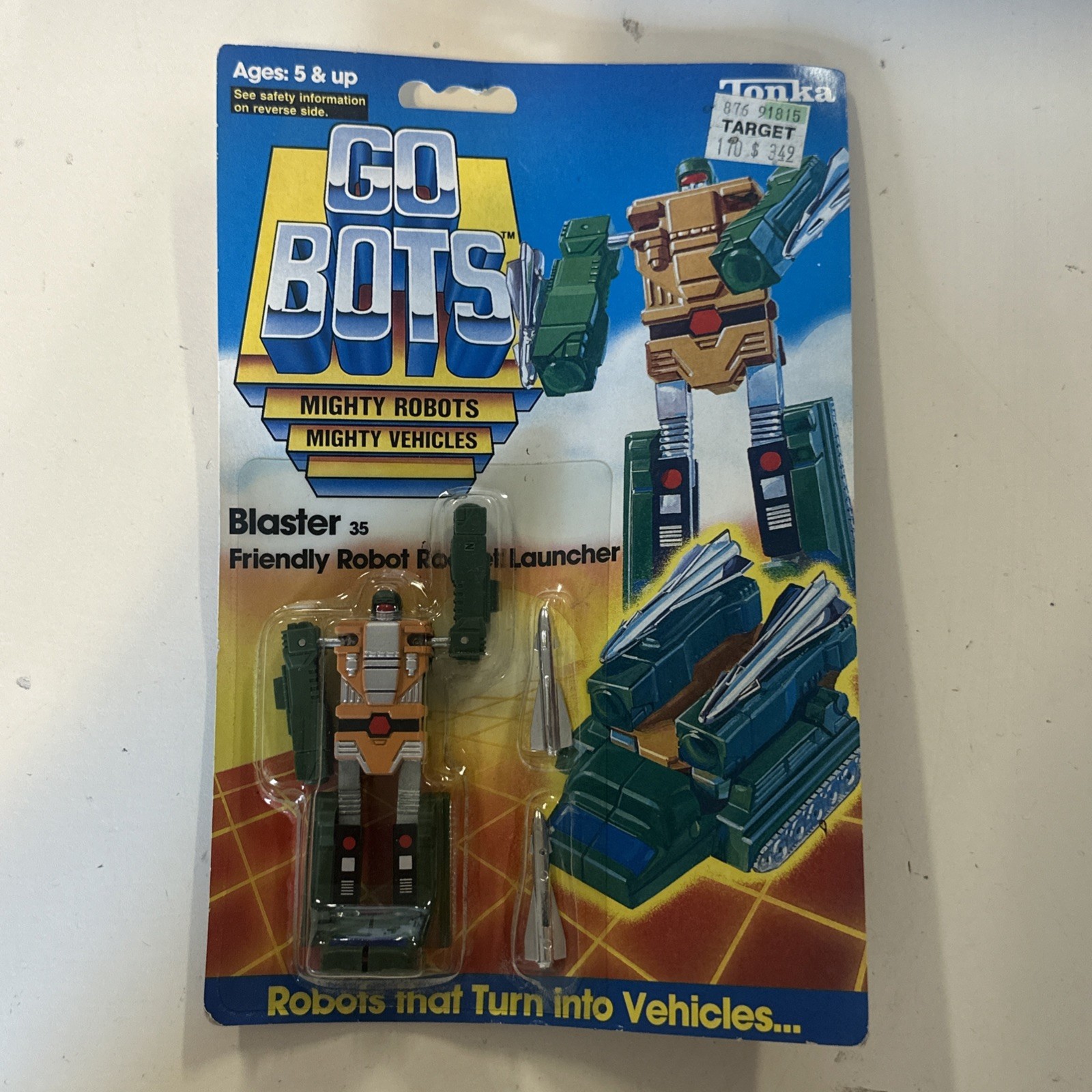 Blaster Robot Lanciarazzi 1984 Tonka Gobots Figura Vintage Verde 35 Sigillato🐶
