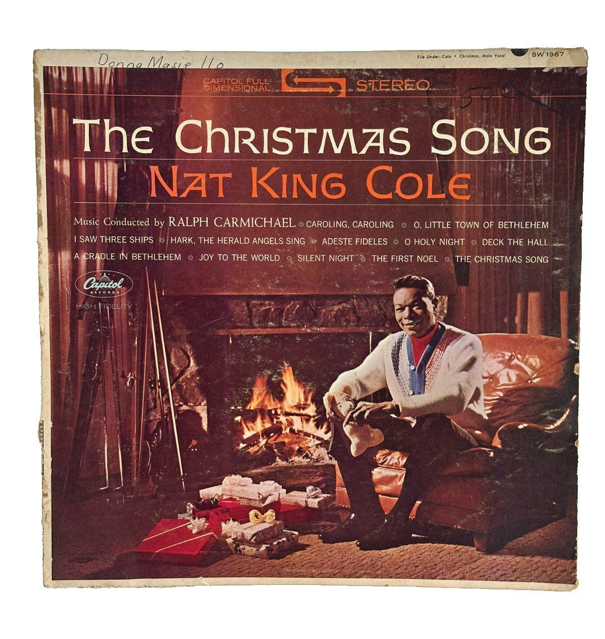 Nat King Cole The Christmas Song Vinyl LP Stereo Capitol SW1967 Rainbow Label