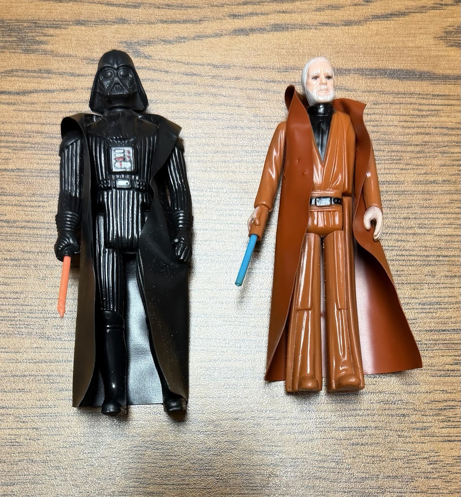 Star Wars Vintage 1977 Darth Vader NO COO & Obi Wan HK Originale Kenner *NO REPRO
