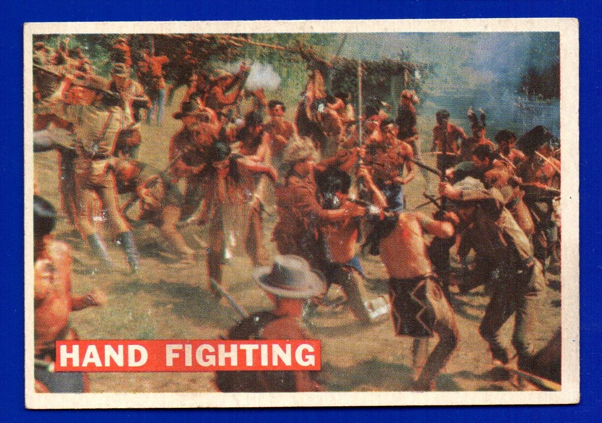 COMBATTIMENTO MANUALE 1956 TOPPS DAVY CROCKETT ARANCIONE #20 VG-EX+ 