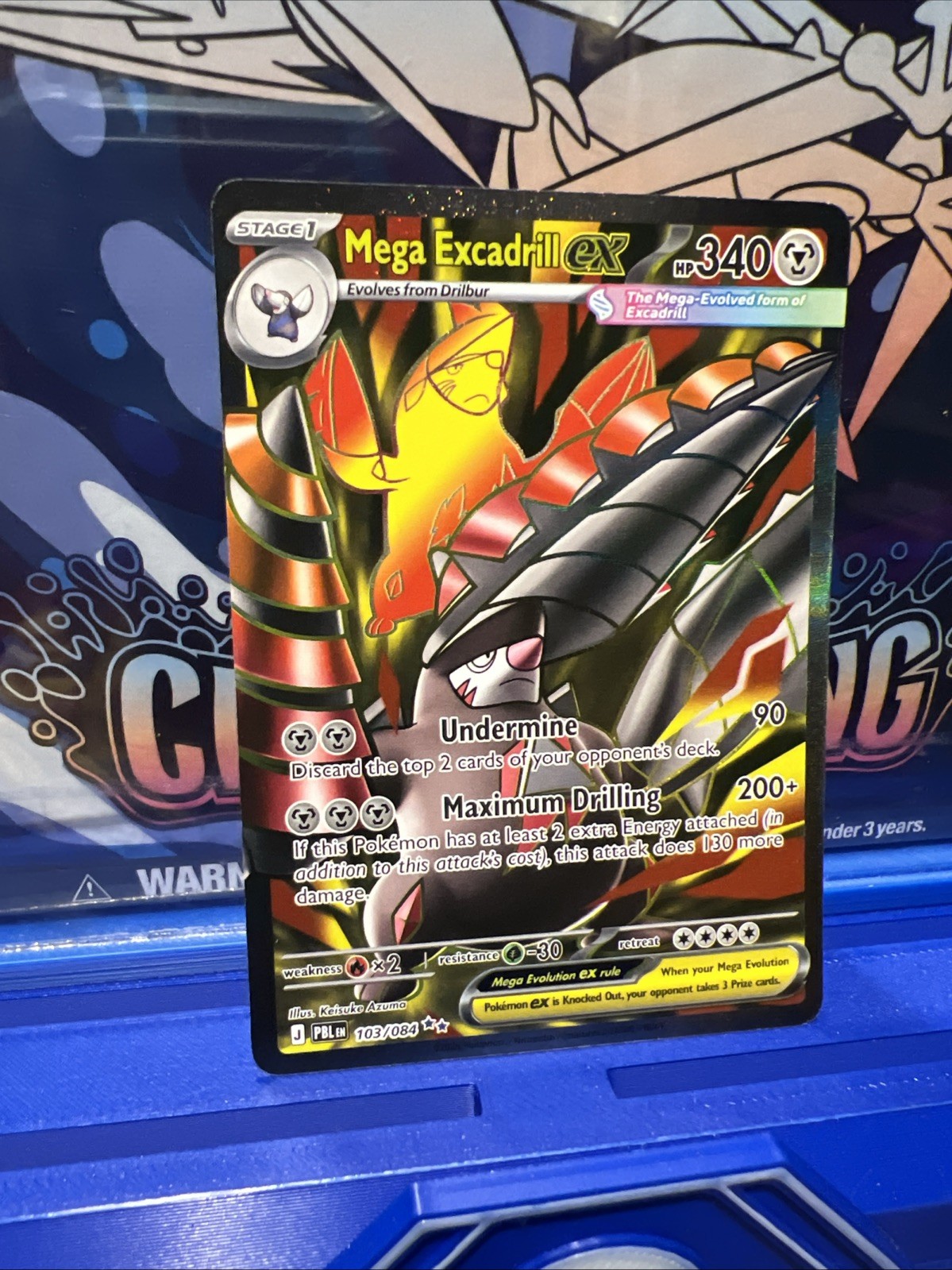 Pokemon Pitch Black Mega Excadrill quasi nuovo ex 103/084 ultra raro full art quasi nuovo