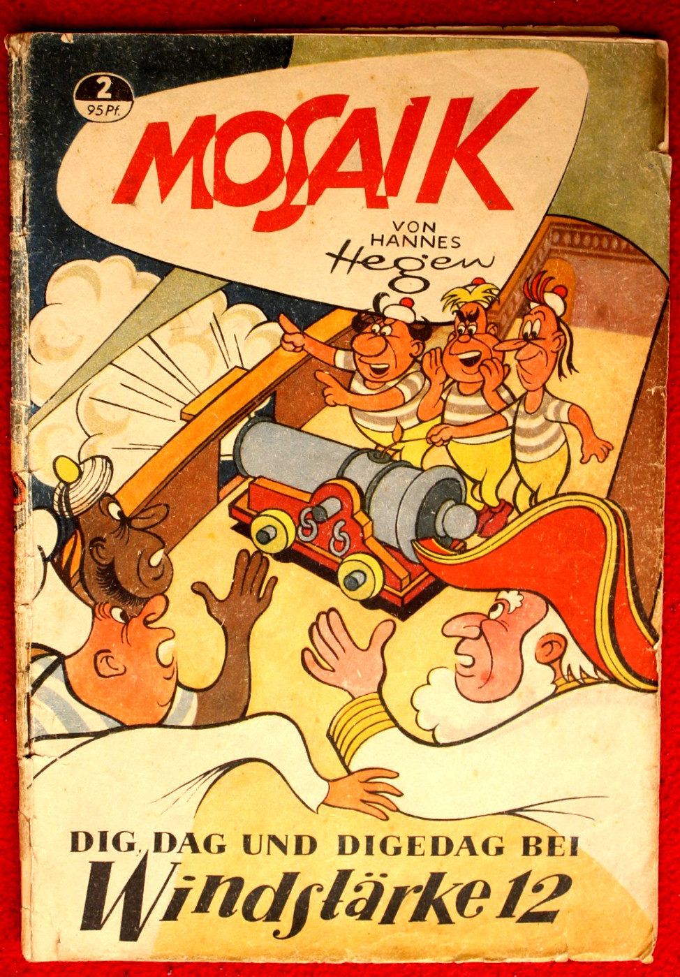 Originale MOSAIK Hannes Hegen Nr. 2 Dig Dag E Digedag A Vento Forza 12 1956