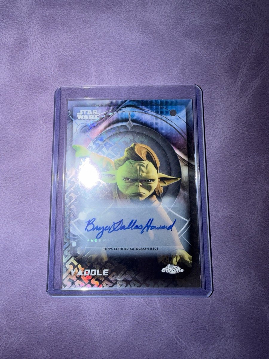Topps 2026 Star Wars Chrome Yaddle Auto Star Wars LogoFractor /77