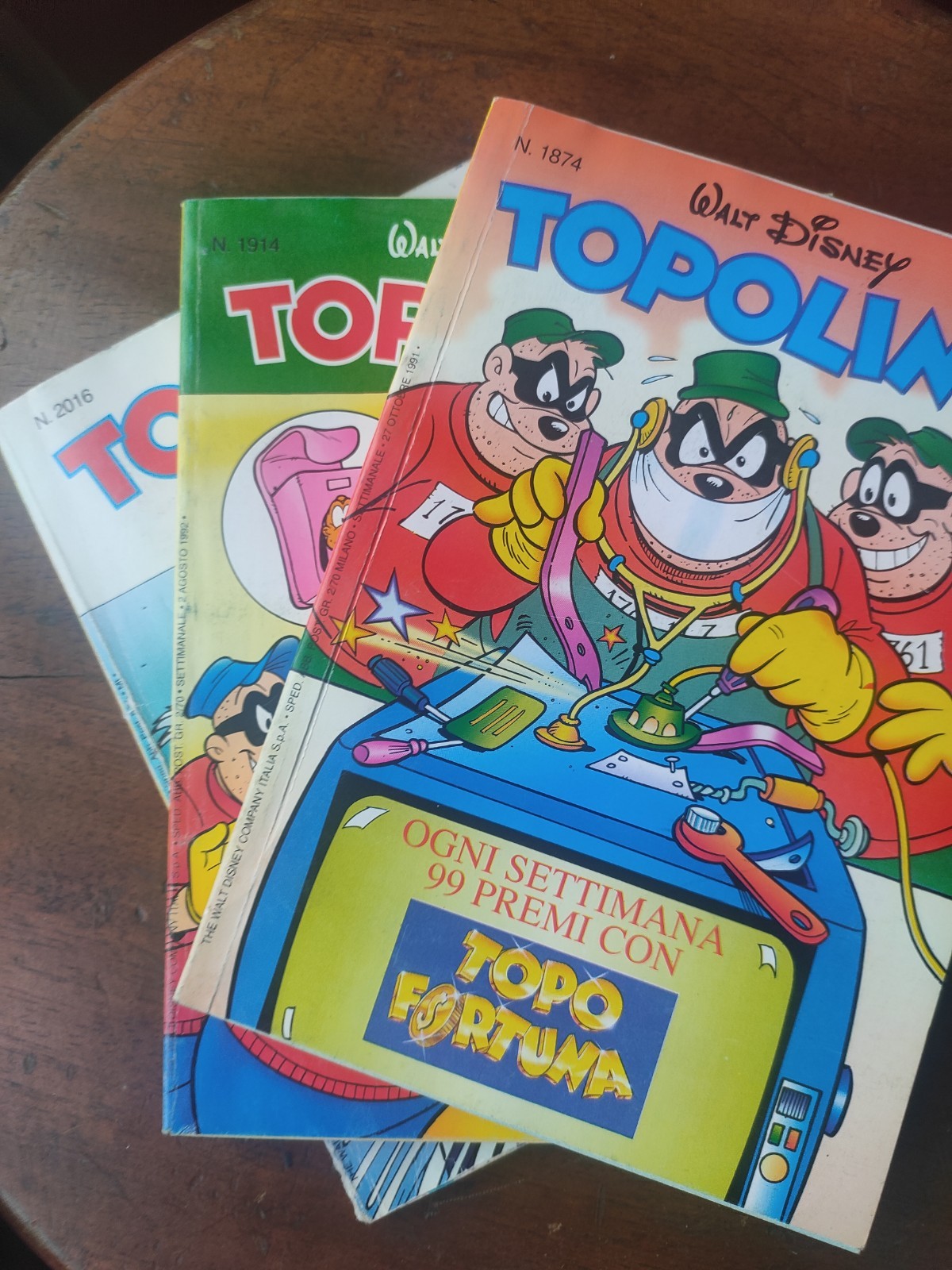 Walt Disney Topolino lotto 4 albi n.1874 1914 2016 (1992) fumetti a colori