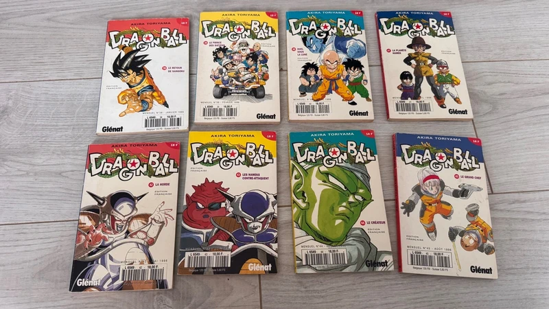 Lot de 8 livres dragon ball