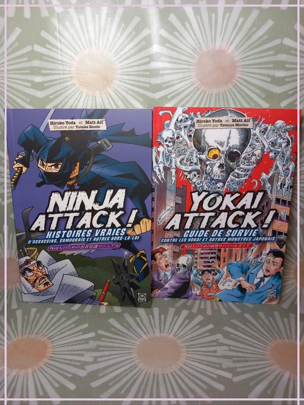 Lot 2 livres Ninja Attack & Yokai Attack (illustrés)