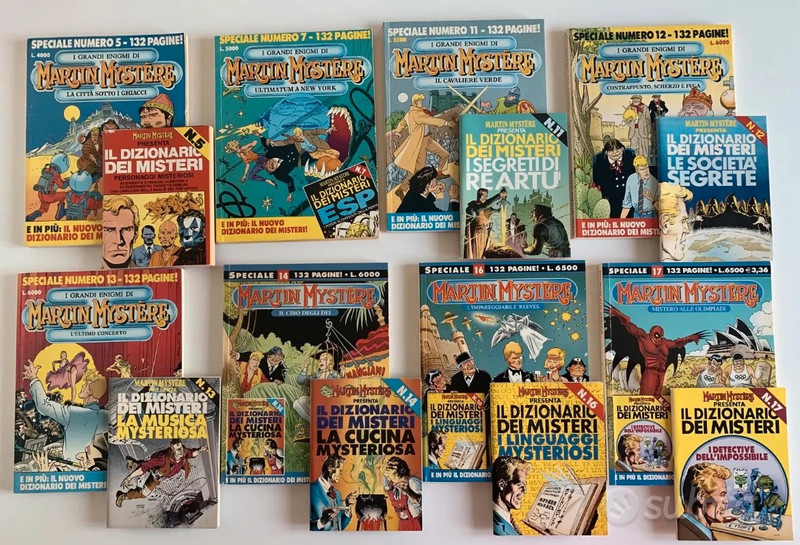Speciali Martin Mystere + dizionari dei misteri, numeri disponibili: 5, 7, 11, 12, 13, 14, 16, 17