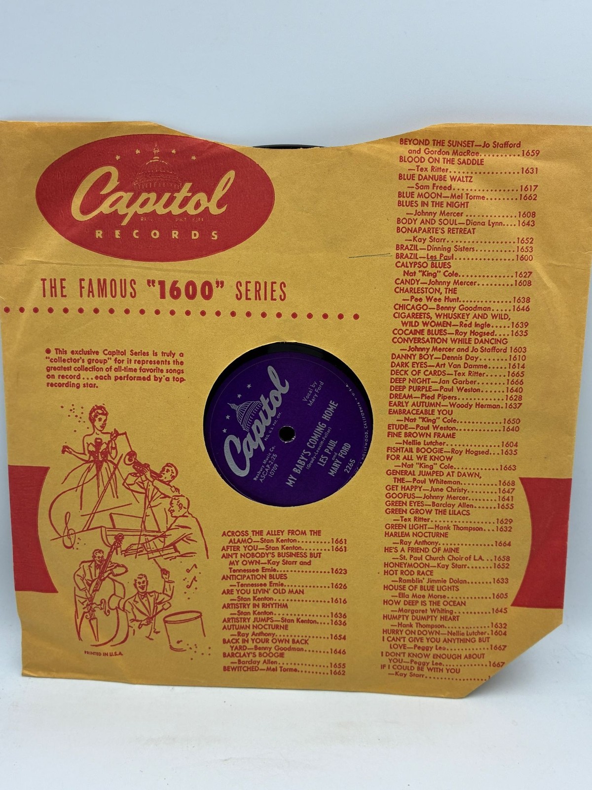 Les Paul & Mary Ford Lady Of Spain/My Babys Coming Home Capitol 78 RPM Jazz