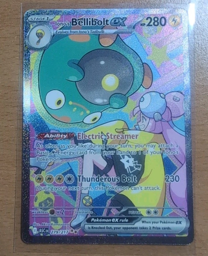 Pokemon TCG Ionos Bellibolt EX 279/217 Special Illustration Rare Ascended