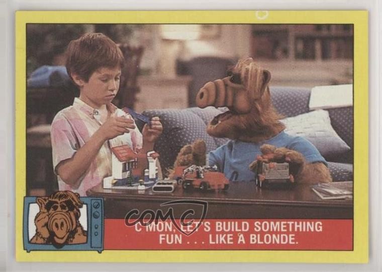 1987 Topps Serie 1 Alf C'mon costruiamo qualcosa di divertente...come una bionda #32 ut4
