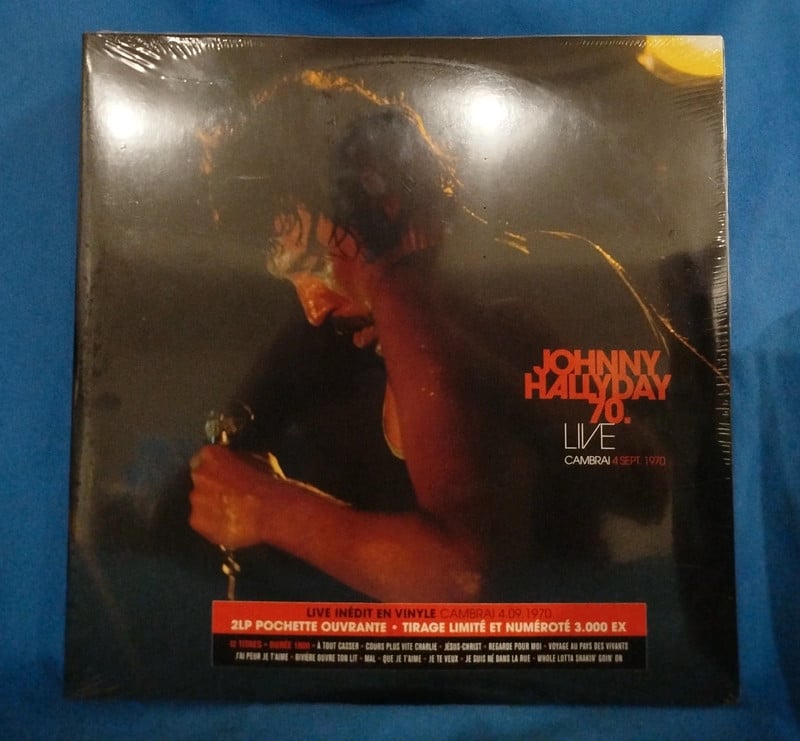 Johnny Hallyday vinyle live a Cambrai 70