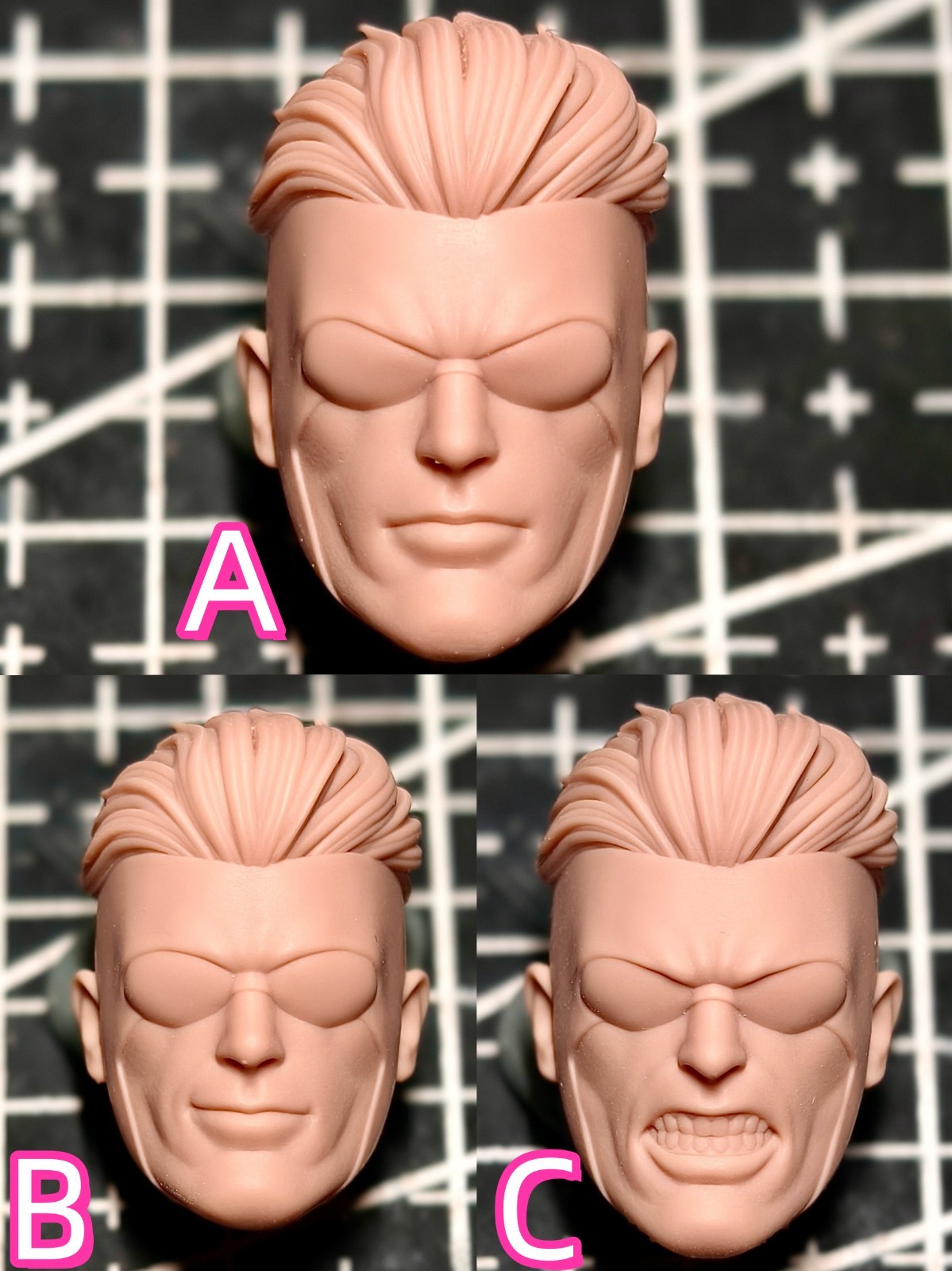Modellino scolpito testa Mark Grayson personalizzato 1/4 1/16 1/12 1/10 giocattoli