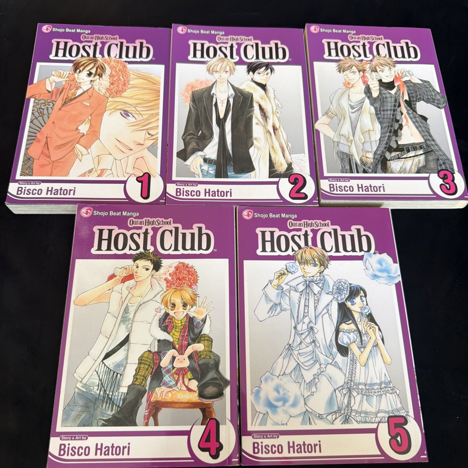 Ouran High School Host Club Vols 1-5 di Bisco Hatori copertina morbida VIZ Media *DESC.*