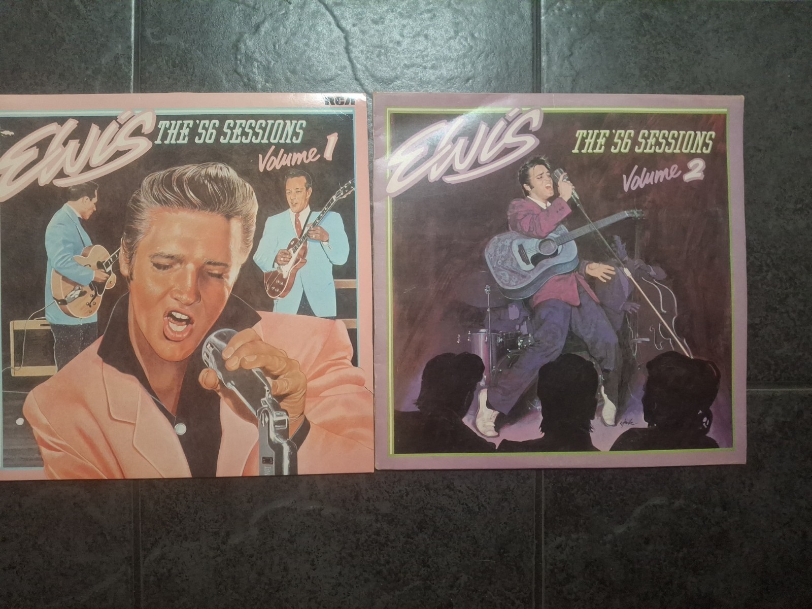ELVIS PRESLEY "THE '56 SESSIONS VOL 1 & 2"  2 X VINYL LP MONO 1978 VG+