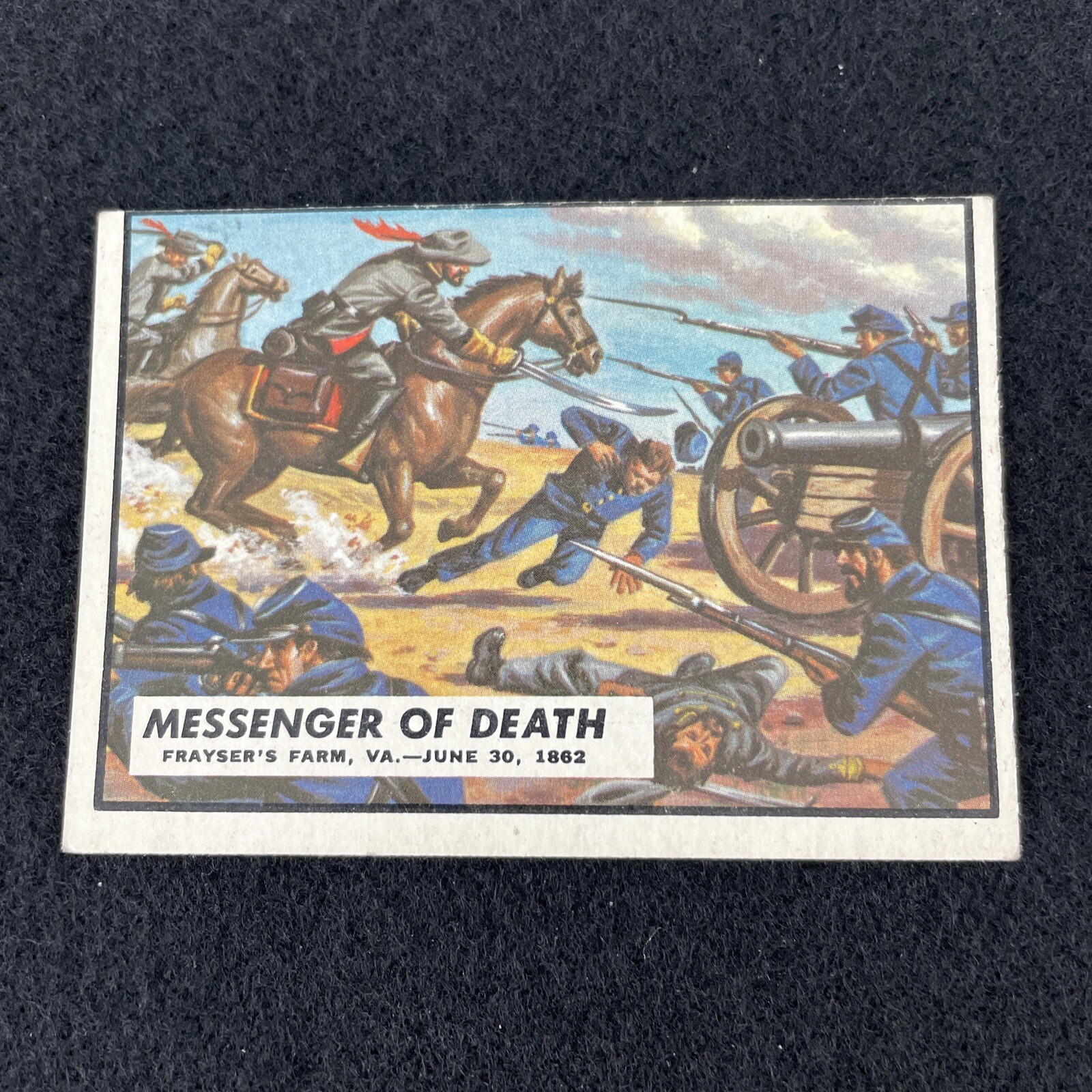 1962 Topps Civil War News Card #26 MESSENGER OF DEATH Vintage 60s Trading Cards