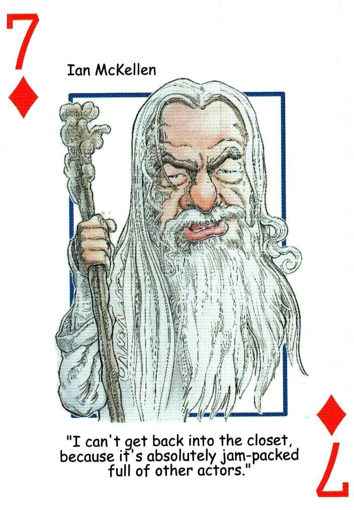 Ian McKellen, 2004 "E il matrimonio per tutti!Carta da gioco celebrità gay