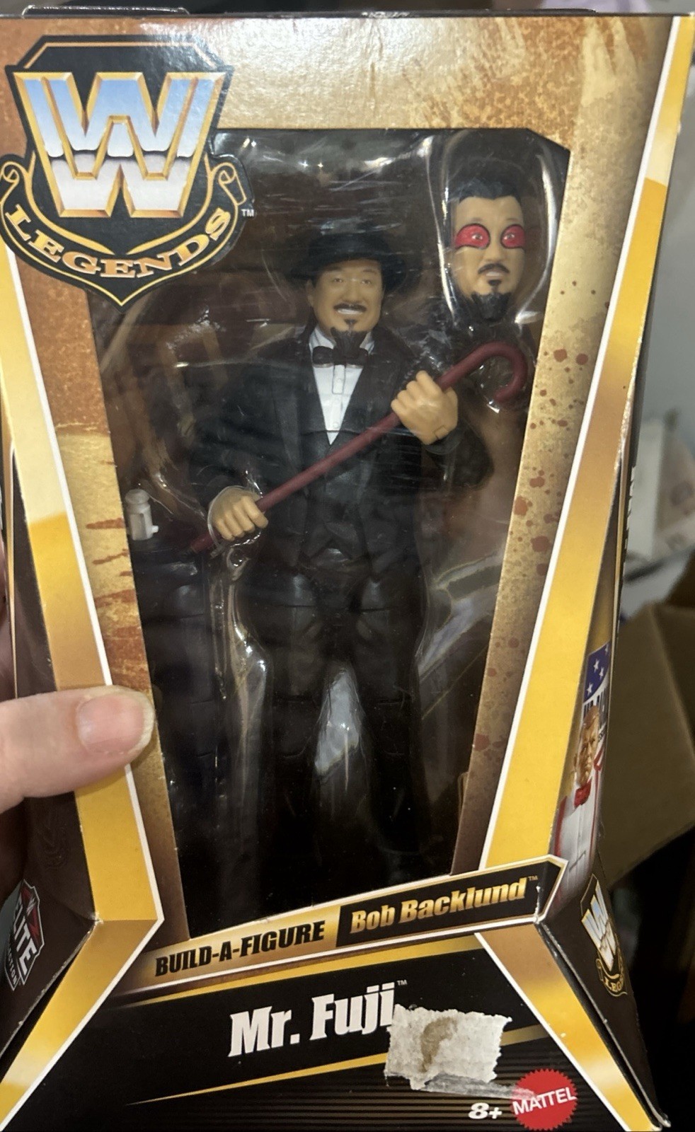 WWE Legends Elite Series 30 Mr Fuji Action Figure Bob Backlund damaged package