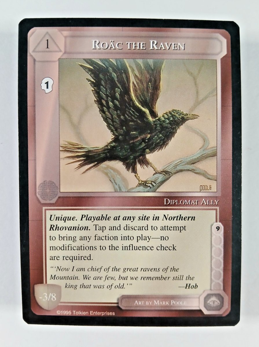 Roac the Raven - Carta CCG Terra di Mezzo (1995) MECCG The Wizards Limited