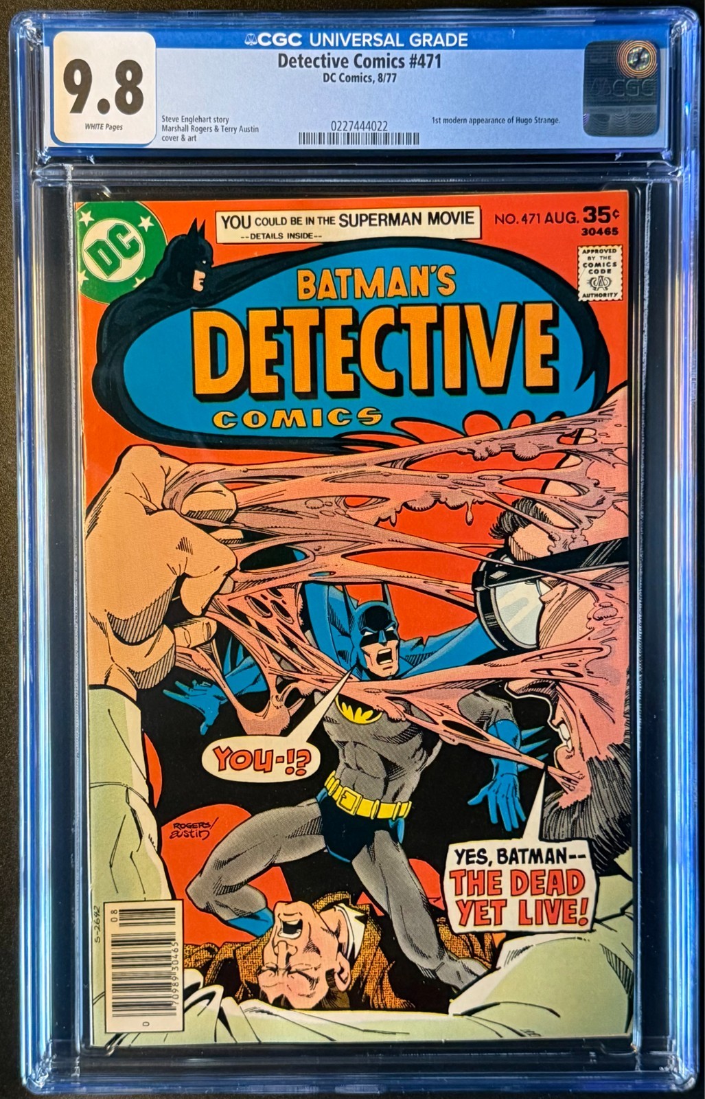 Detective Comics #471 (DC, 1977) CGC 9.8 WP 1° Modern Hugo Strange custodia nuova!