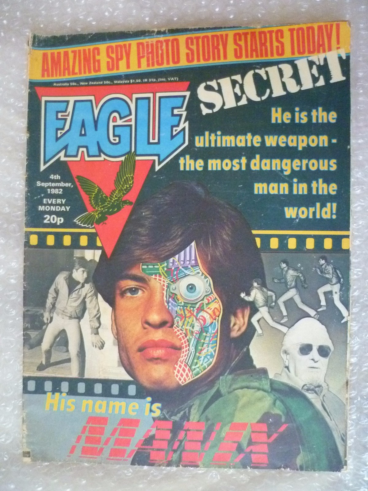 EAGLE Comic 4th September 1982 Manix Spy Photo Story Doomlord Dan Dare