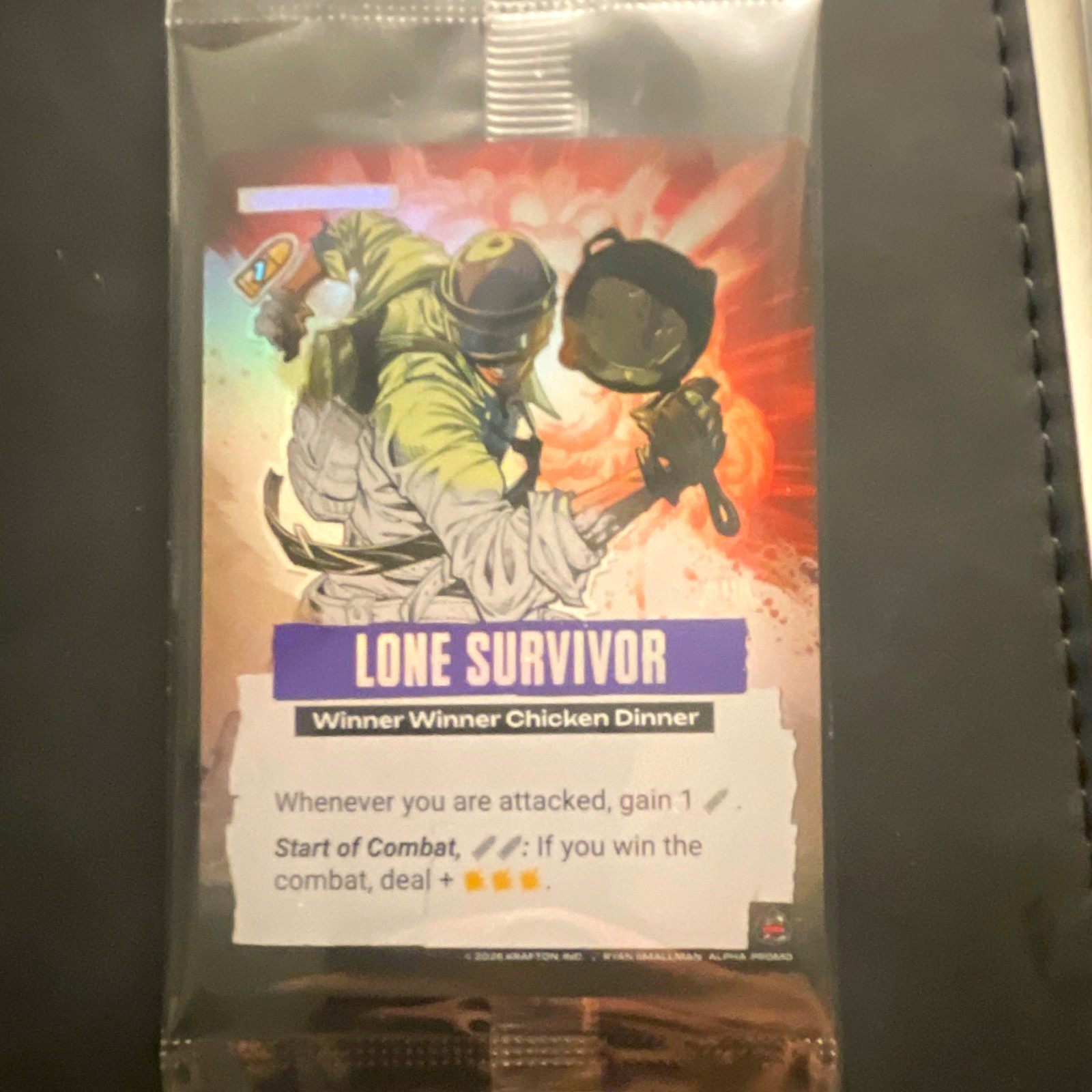 PUBG TCG Battlegrounds Lone Survivor Event Karte EN Winner Winner Chicken