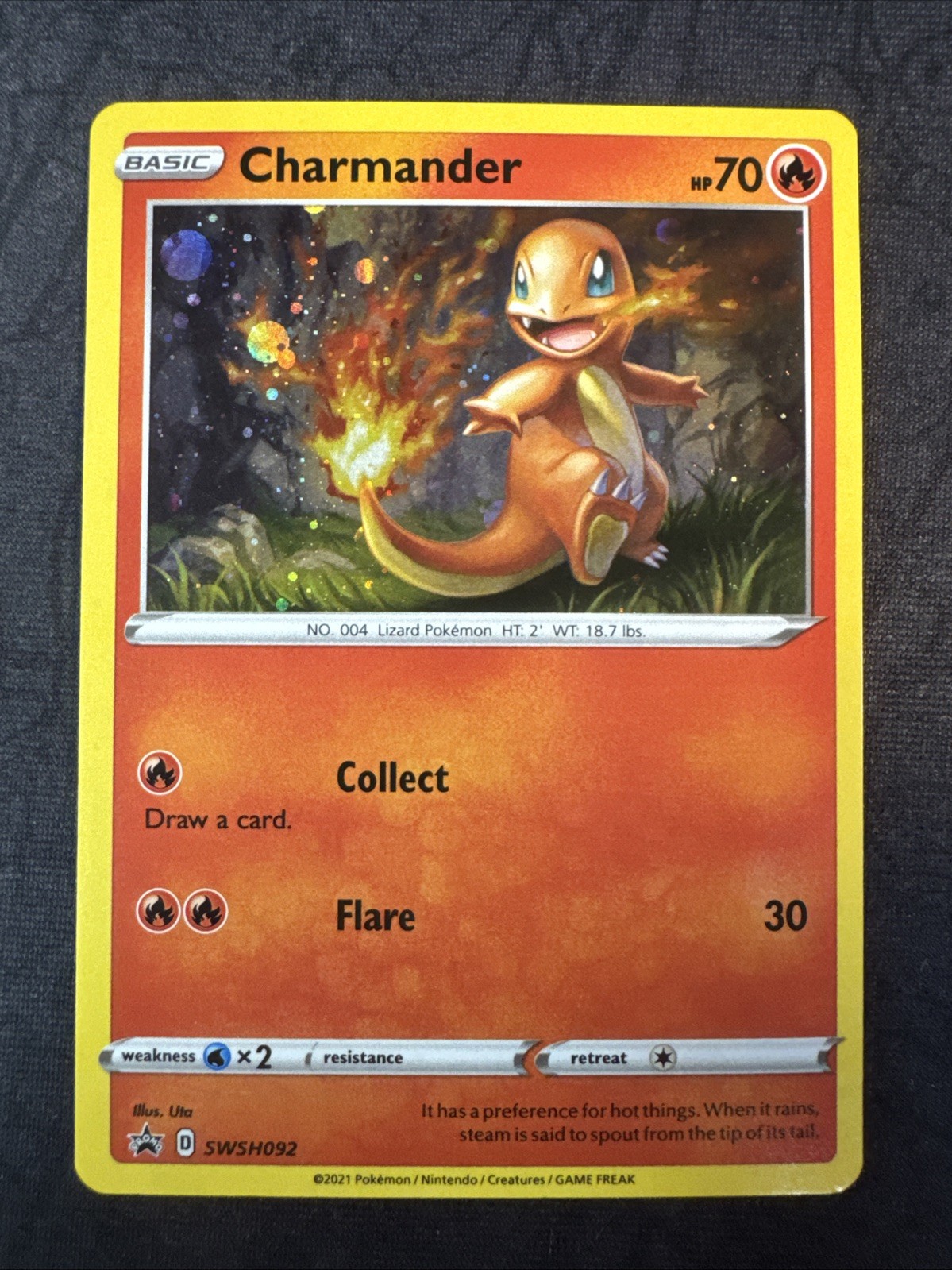 Charmander SWSH092 SWSH: Sword & Shield Black Star Promo Cards Holo Pokemon