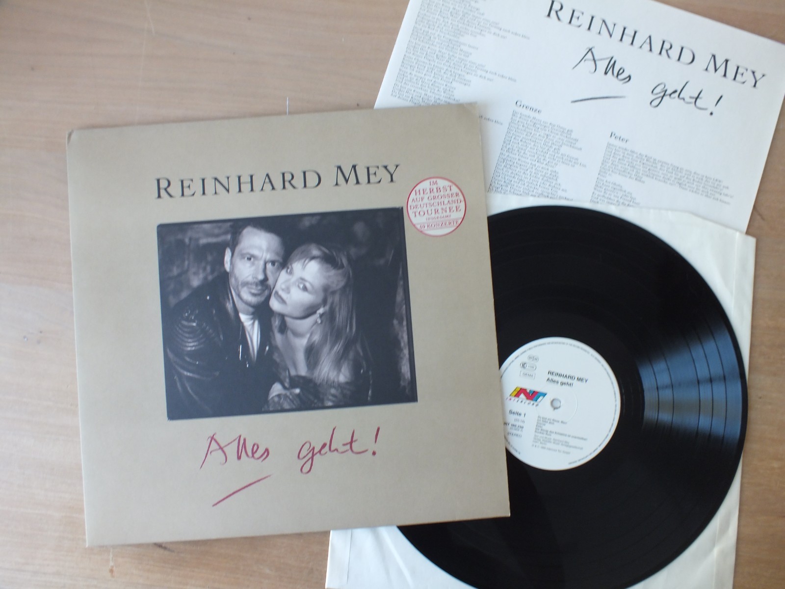 Reinhard Mey : Alles Geht!   GERMANY 1992   LP  INSERT  Vinyl   mint-