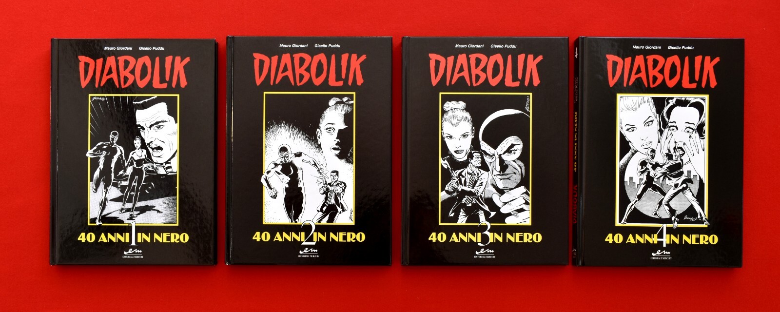 DIABOLIK 40 ANNI IN NERO  # 1/4  COMPLETA  del 2001  Ed.  MERCURY "DA EDICOLA"