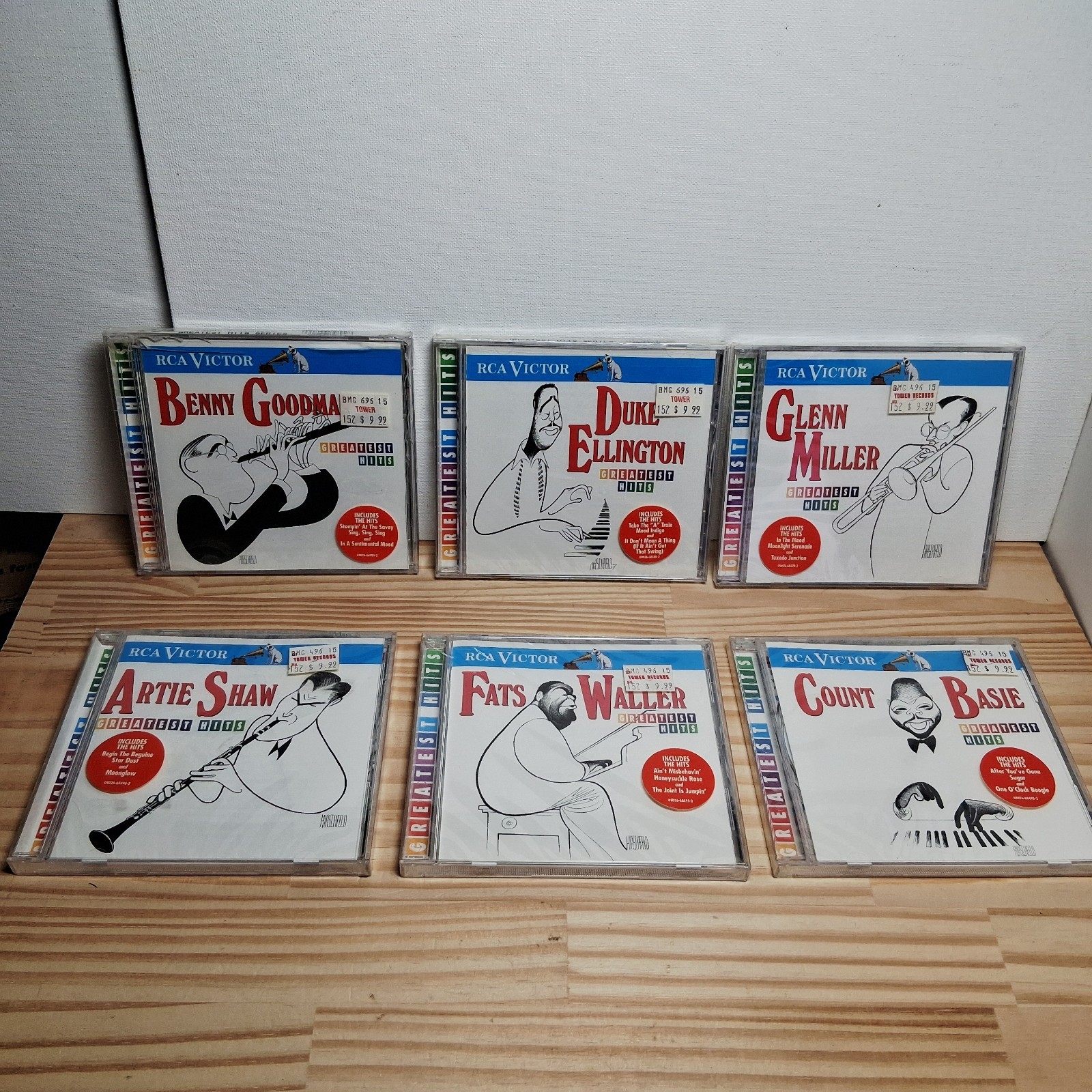 RCA Victor Greatest Hits Jazz CDs Lot 6 Sealed Al Hirschfeld Big Band New Tower