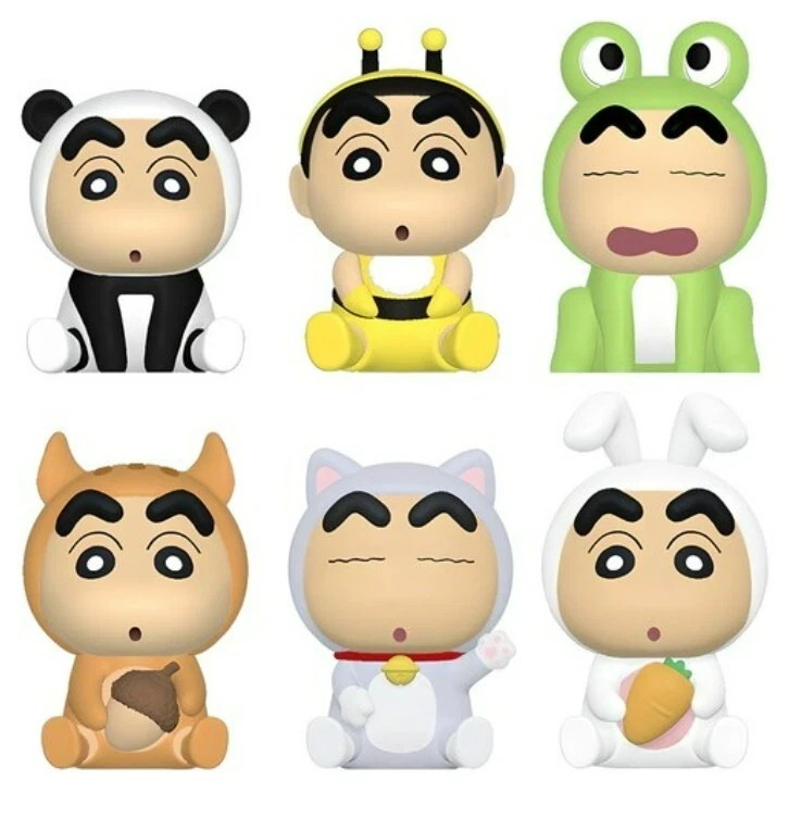 Crayon Shin Chan Mini Animal Figure 6 Pcs Set Vol 2 Jjang Gu Shinchan Anime