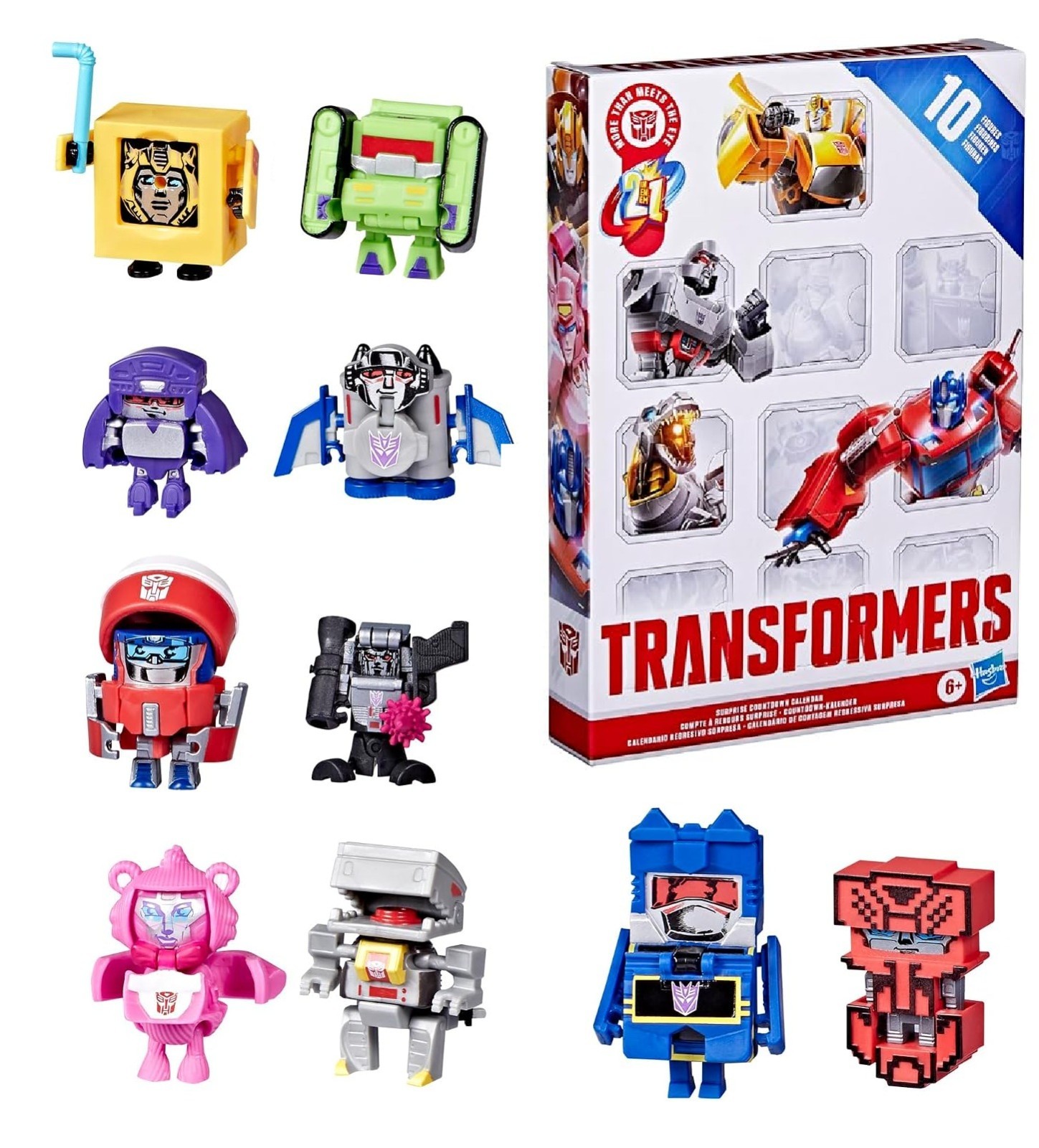 Confezione da 10 action figure a sorpresa Mini Transformers - Dieci figurine misteriose da 1 pollice