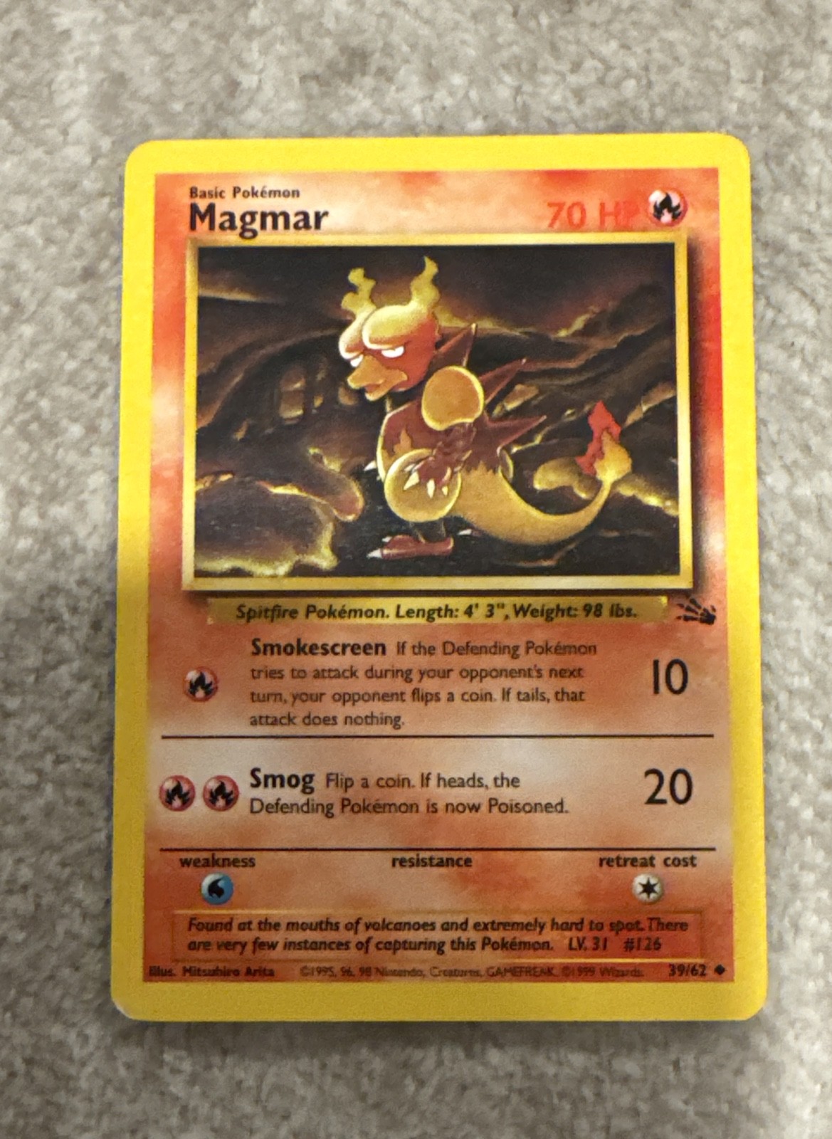 Magmar 39/62 Fossil Regular